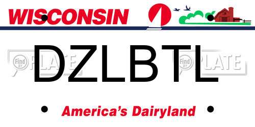 DZLBTL Wisconsin License Plate