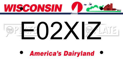 E02XIZ Wisconsin License Plate