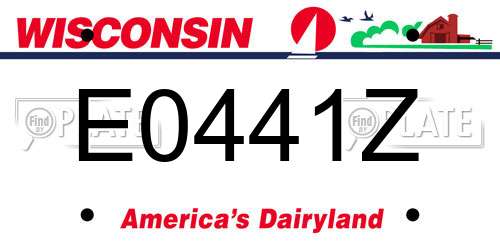 E0441Z Wisconsin License Plate
