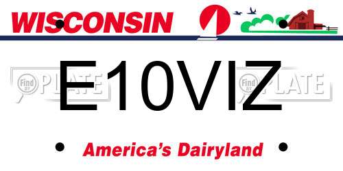 E10VIZ Wisconsin License Plate