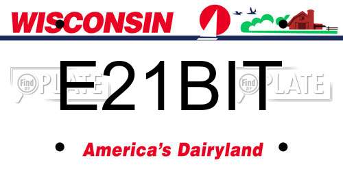 E21BIT Wisconsin License Plate