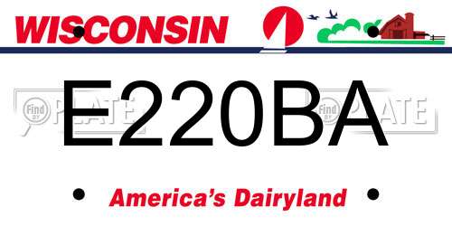 E220BA Wisconsin License Plate