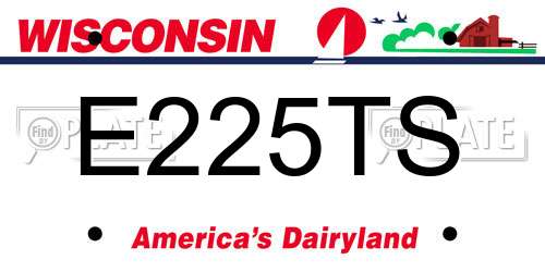 E225TS Wisconsin License Plate