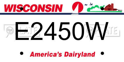 E2450W Wisconsin License Plate