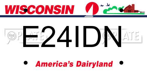 E24IDN Wisconsin License Plate