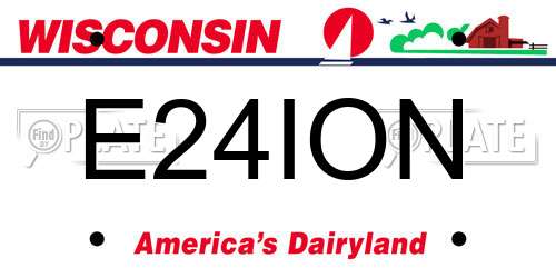 E24ION Wisconsin License Plate