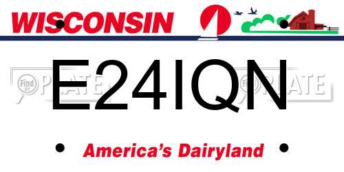 E24IQN Wisconsin License Plate
