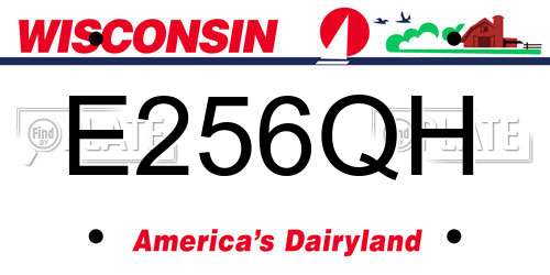 E256QH Wisconsin License Plate