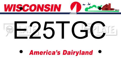 E25TGC Wisconsin License Plate