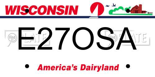 E27OSA Wisconsin License Plate