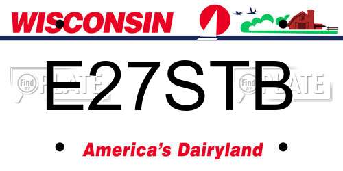 E27STB Wisconsin License Plate