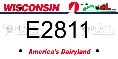 E2811 Wisconsin License Plate