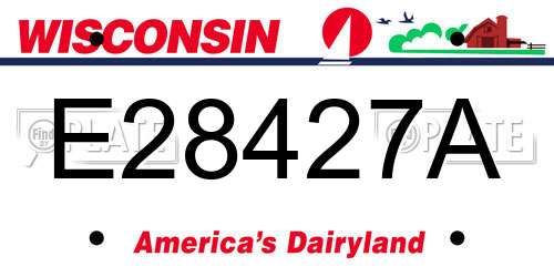 E28427A Wisconsin License Plate