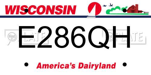 E286QH Wisconsin License Plate