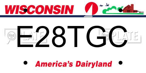 E28TGC Wisconsin License Plate