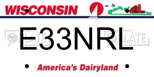 E33NRL Wisconsin License Plate