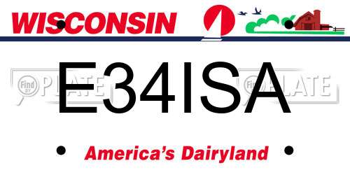 E34ISA Wisconsin License Plate