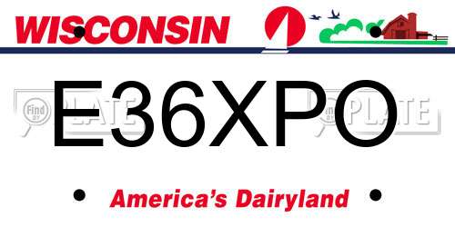 E36XPO Wisconsin License Plate