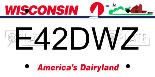 E42DWZ Wisconsin License Plate