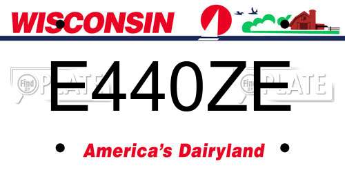 E440ZE Wisconsin License Plate