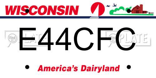 E44CFC Wisconsin License Plate