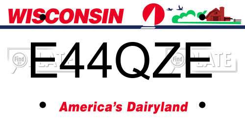 E44QZE Wisconsin License Plate