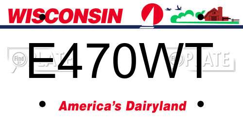 E470WT Wisconsin License Plate