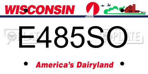 E485SO Wisconsin License Plate