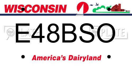 E48BSO Wisconsin License Plate