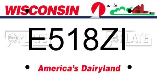 E518ZI Wisconsin License Plate