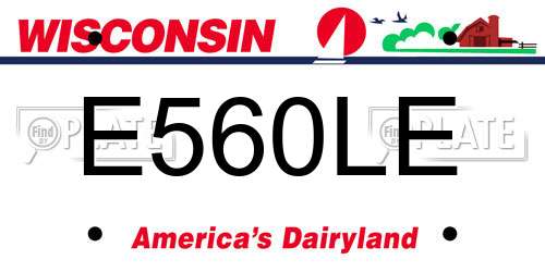 E560LE Wisconsin License Plate