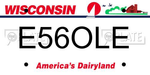 E56OLE Wisconsin License Plate