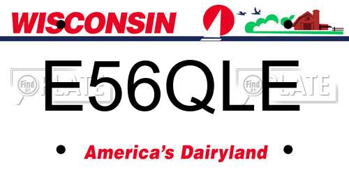 E56QLE Wisconsin License Plate