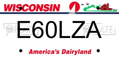 E60LZA Wisconsin License Plate