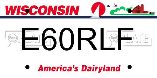 E60RLF Wisconsin License Plate