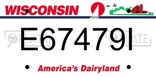E67479I Wisconsin License Plate