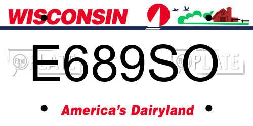 E689SO Wisconsin License Plate