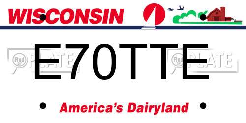 E70TTE Wisconsin License Plate