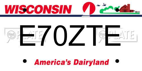 E70ZTE Wisconsin License Plate