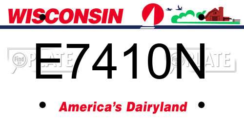 E7410N Wisconsin License Plate