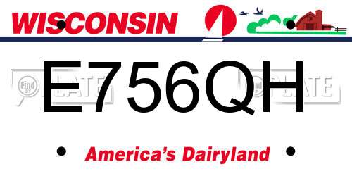 E756QH Wisconsin License Plate