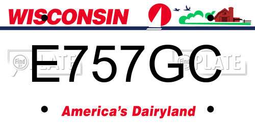 E757GC Wisconsin License Plate