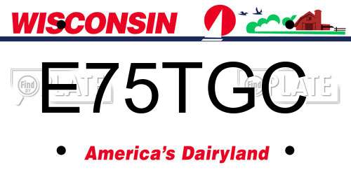 E75TGC Wisconsin License Plate