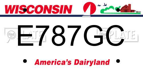 E787GC Wisconsin License Plate