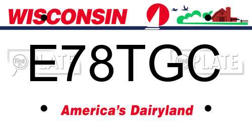 E78TGC Wisconsin License Plate