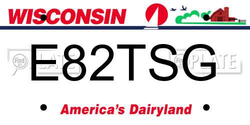 E82TSG Wisconsin License Plate