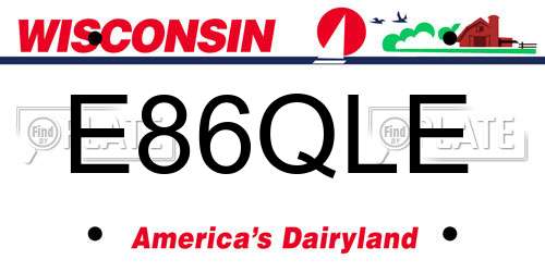 E86QLE Wisconsin License Plate