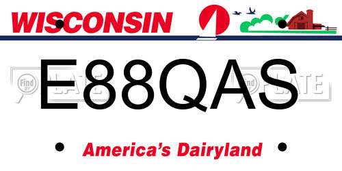 E88QAS Wisconsin License Plate