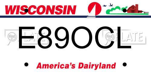 E89OCL Wisconsin License Plate