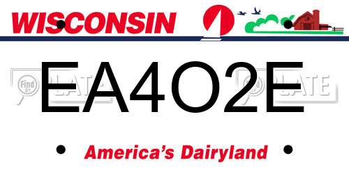 EA4O2E Wisconsin License Plate